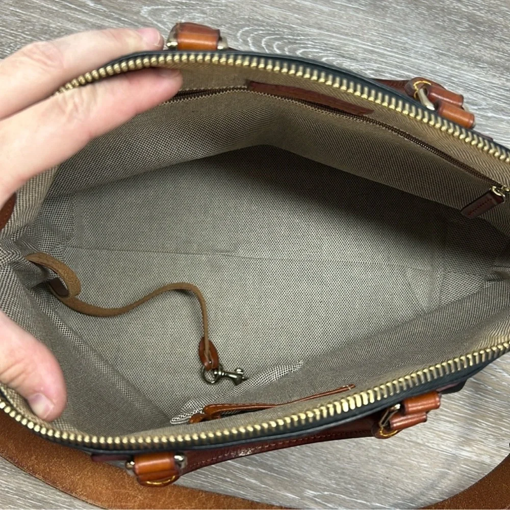 Dooney and Bourke Genuine Florentine Vacchetta Leather  Satchel in GUC! - Picture 4 of 15